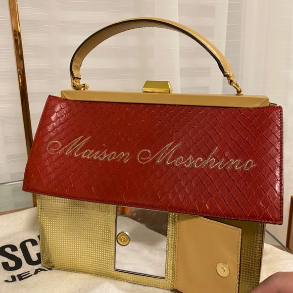 Authentic vintage Maison Moschino house bag in leather - Picture 2 of 9